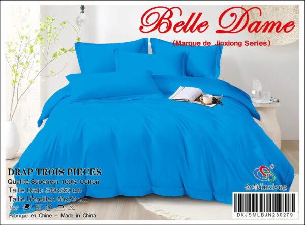 Ensemble Drap 3 Pièces 100% Coton – Qualité Supérieure Ensemble Drap 3 Pièces 100% Coton – Qualité Supérieure