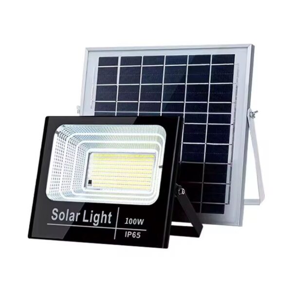 Projecteur Solaire LED 100W IP65 – Éclairage Extérieur Puissant, Étanche, Énergie Solaire Sans Fil