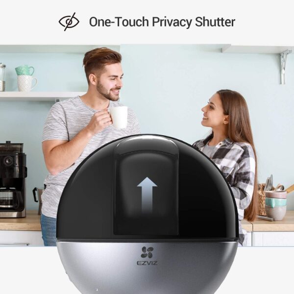 EZVIZ C6W – Caméra IP Wi-Fi Panoramique Intérieure 2K, Vision Nocturne, IA & Audio Bidirectionnel