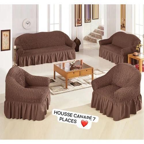 Housse extensible pour canapé 7 places — Grand modèle (95% polyester, 5% spandex)