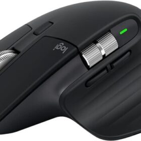 Souris sans fil ergonomique Logitech MX Master 3S —  8 000 DPI, USB‑C; Bluetooth — Gris pâle