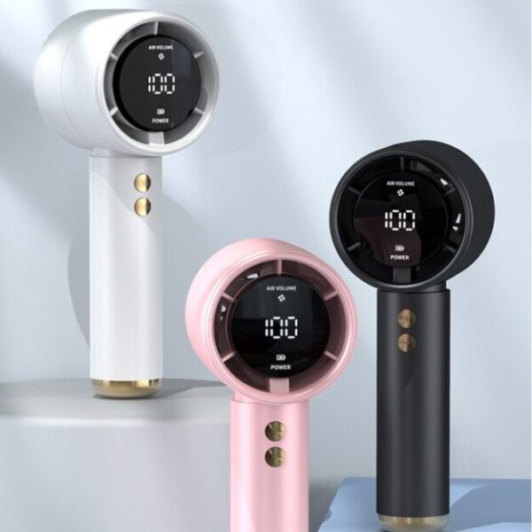 Mini ventilateur portable USB N68 — 100 vitesses, écran LED