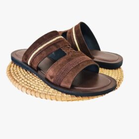 Sandale homme en daim (cuir) marron beige &mdash; Pointure 45