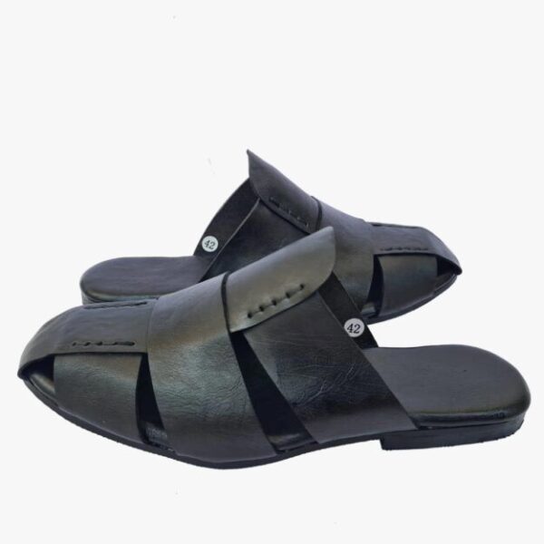 Babouche homme noir — confort (tailles 41–42) Babouche homme noir — confort (tailles 41–42)
