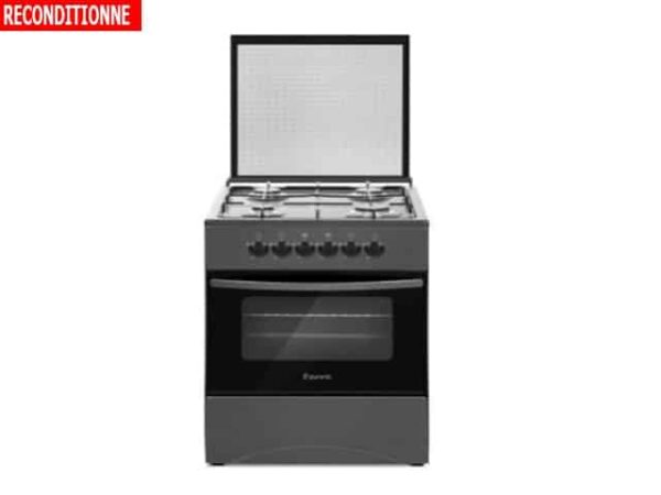 Cuisinière 4 feux Ferre 60×60 F6S40G2-IB gris/noir reconditionnée