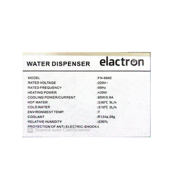 Fontaine à eau 1 robinet  ELACTRON-FN666E