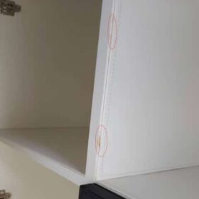 MEUBLE RANGEMENT HT 1P BOIS SSO44 100*52*180 PU NOIR/BLAN SAN BUR DES