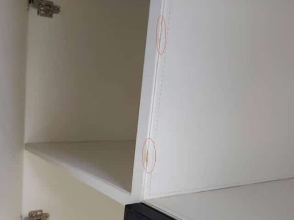 MEUBLE RANGEMENT HT 1P BOIS SSO44 100*52*180 PU NOIR/BLAN