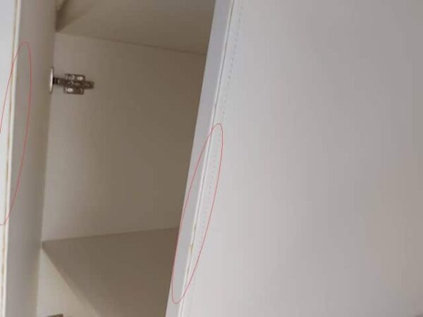 MEUBLE RANGEMENT HT 1P BOIS SSO44 100*52*180 PU NOIR/BLAN