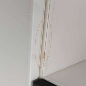 MEUBLE RANGEMENT HT 1P BOIS SSO44 100*52*180 PU NOIR/BLAN SAN BUR DES