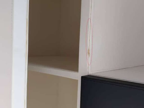 MEUBLE RANGEMENT HT 1P BOIS SSO44 100*52*180 PU NOIR/BLAN