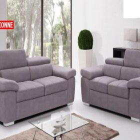 Salon Tissu  6 Places ANGLE V-259 (Beige - Reconditionnée)