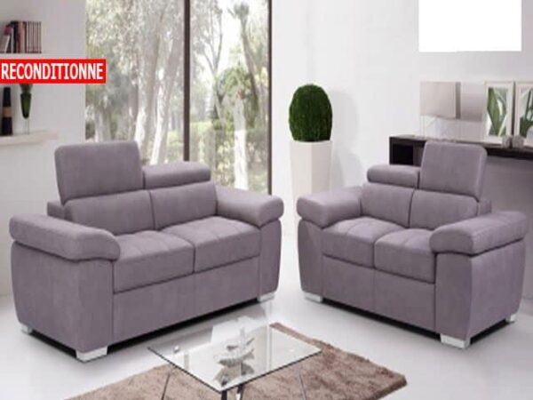 Salon 6 Places AMANDO Bleu Ink-TEX208-17 (Reconditionné)