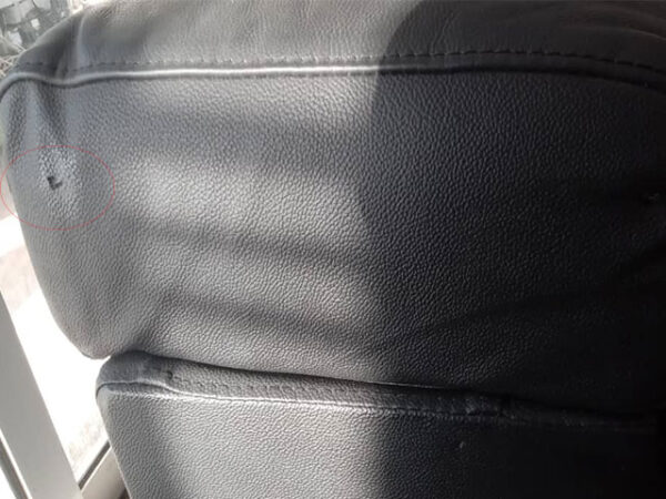 Salon Cuir-LD-836- 5 Places (Reconditionné -Couleur : Noir)