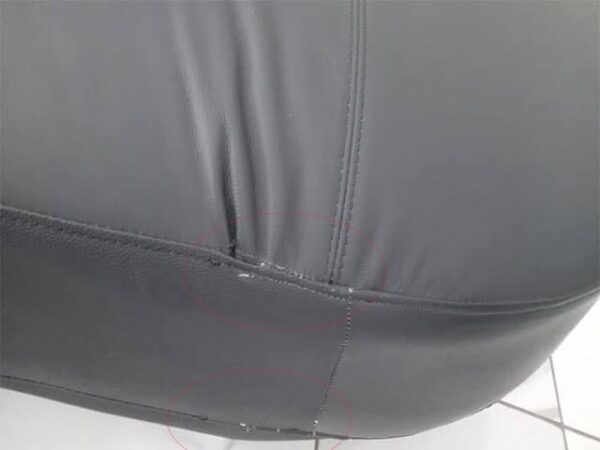 Salon Cuir-LD-836- 5 Places (Reconditionné -Couleur : Noir)