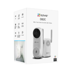 EZVIZ DB2C – Sonnette Vidéo Sans Fil 2K avec Carillon, Wi-Fi, Batterie Rechargeable & Vision Nocturne – Image 2