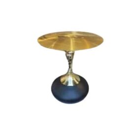 TABLE DE COIN REF LC-01 51X43X21.5 COULEUR NOIR/DOREE RECOND