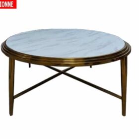 TABLE BASSE TD-5 90X90X45 MARBRE DOREE RECONDITIONNEE