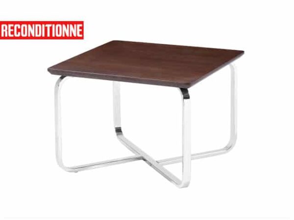 Table coin de bureau CJ025-2 PIED METAL (Marron- Reconditionné )