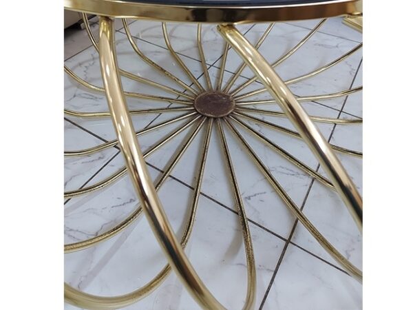 TABLE BASSE BUKET 120069 NOIRE DOREE 90X44X90