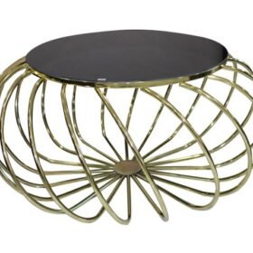 TABLE BASSE BUKET 120069 NOIRE DOREE 90X44X90 RECONDI