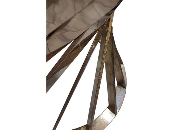 TABLE BASSE T882 70X70X40 MARBRE DOREE NOIRE RECONDITIONNEE