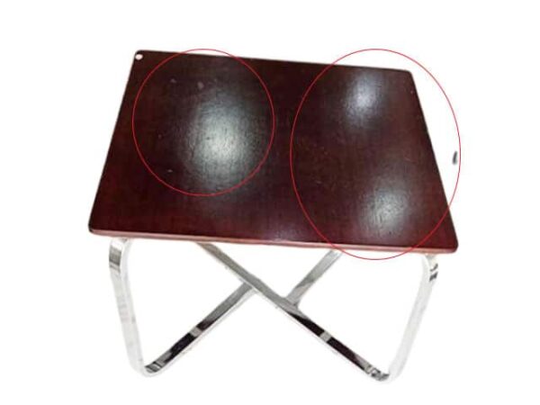 Table coin de bureau CJ025-2 PIED METAL (Marron- Reconditionné )