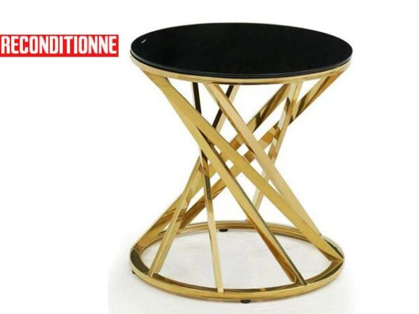 Table d’appoint en verre noir REF C013 (Reconditionné)