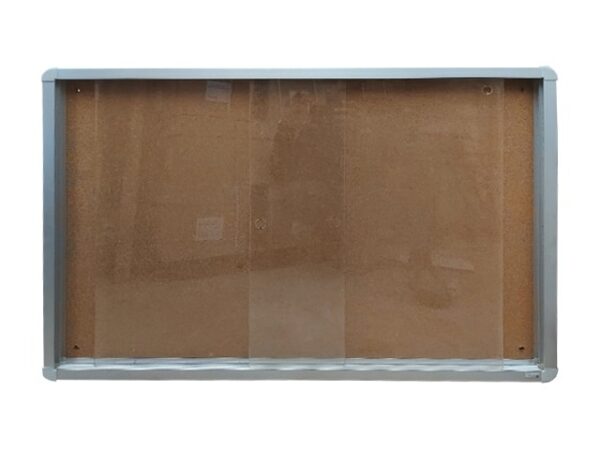 Tableau liège à vitrine NOBO 8×A4 portes coulissantes reconditionnée