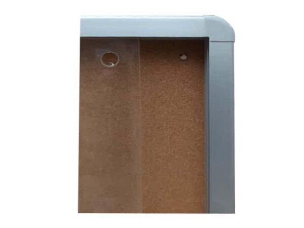 Tableau liège à vitrine NOBO 8×A4 portes coulissantes reconditionnée