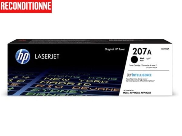 Toner  HP Laserjet 207A-NOIR (Reconditionné - Pour imprimante HP LaserJet Pro M255, M282 et M283)