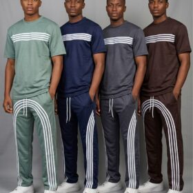 Ensemble été homme en coton — chemise manches courtes + pantalon (XL–XXL) – Image 3