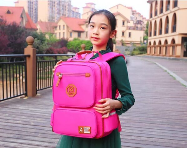 Sac à dos scolaire étanche — cuir microfibre, grande capacité 36–56 L Sac à dos scolaire étanche — cuir microfibre, grande capacité 36–56 L