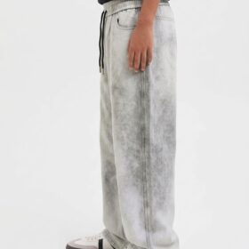 Pantalon homme jambe large en coton — Gris (XL, XXL, XXXL) – Image 14