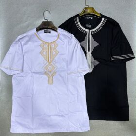 Chemise africaine homme à manches courtes — tissu léger (Tailles L à XXXL) – Image 9