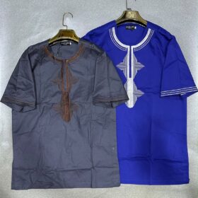 Chemise africaine homme à manches courtes — tissu léger (Tailles L à XXXL) – Image 3