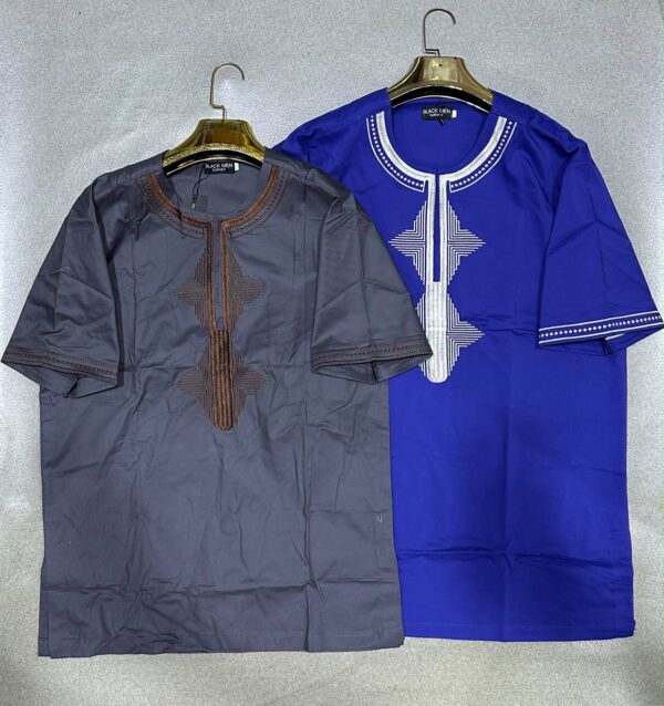 Chemise africaine homme à manches courtes — tissu léger (Tailles L à XXXL)