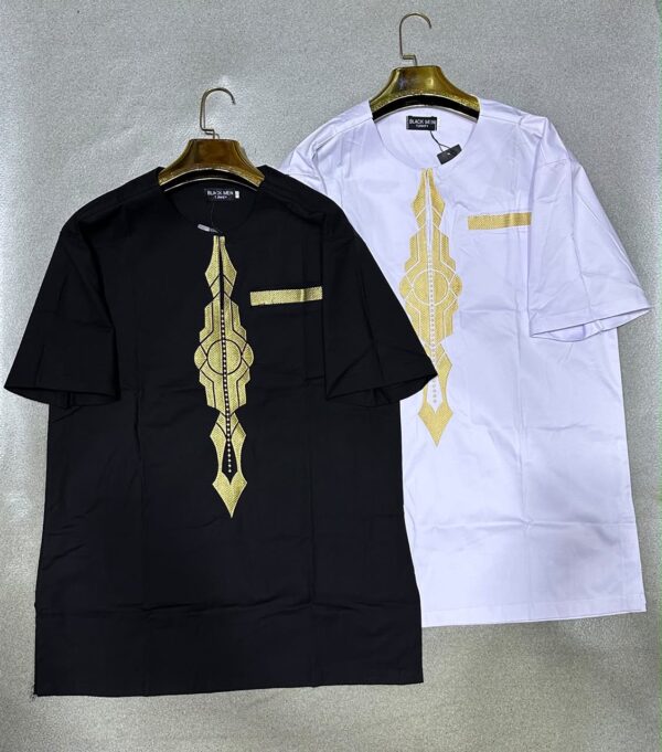 Chemise africaine homme à manches courtes — tissu léger (Tailles L à XXXL)