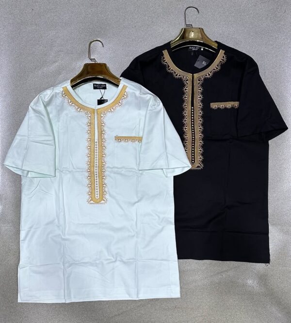 Chemise africaine homme à manches courtes — tissu léger (Tailles L à XXXL)