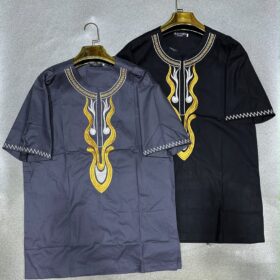 Chemise africaine homme à manches courtes — tissu léger (Tailles L à XXXL) – Image 7