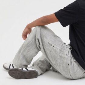 Pantalon homme jambe large en coton — Gris (XL, XXL, XXXL) – Image 15