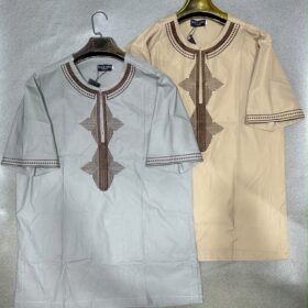 Chemise africaine homme à manches courtes — tissu léger (Tailles L à XXXL) – Image 4