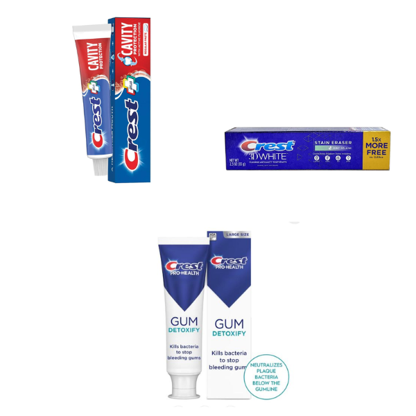 Dentifrice CREST — choisissez la variante (3D White / Gum / Cavity Protection)