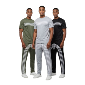 Ensemble été homme en coton — chemise manches courtes + pantalon (XL–XXL)