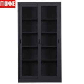 ARMOIRE METAL HAUT PORTE COULIS FC-E18-D2-2 NOIR 2000*400*1000 RECOND