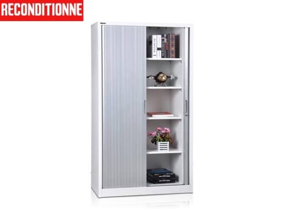 Armoire métallique haute à rideaux FC-RC18 —  (gris) — Reconditionnée