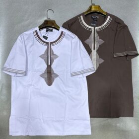 Chemise africaine homme à manches courtes — tissu léger (Tailles L à XXXL) – Image 8