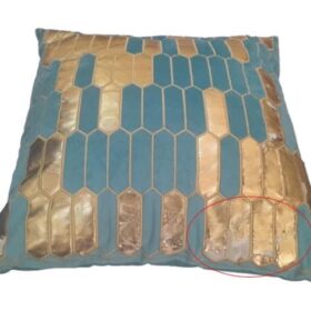 COUSSIN 46X46 BLEU CLAIR DOREE RECOND