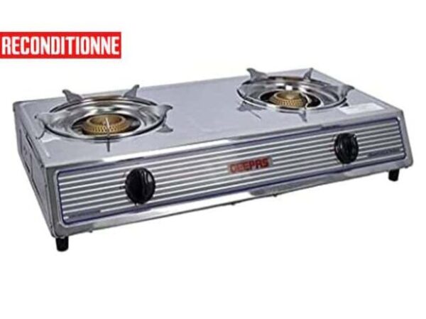 Plaque de cuisson à gaz 2 feux inox GEEPAS GGC31033 – (reconditionnée)
