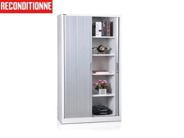 Armoire métallique haute à rideaux FC-RC18 —  (gris) — Reconditionnée
